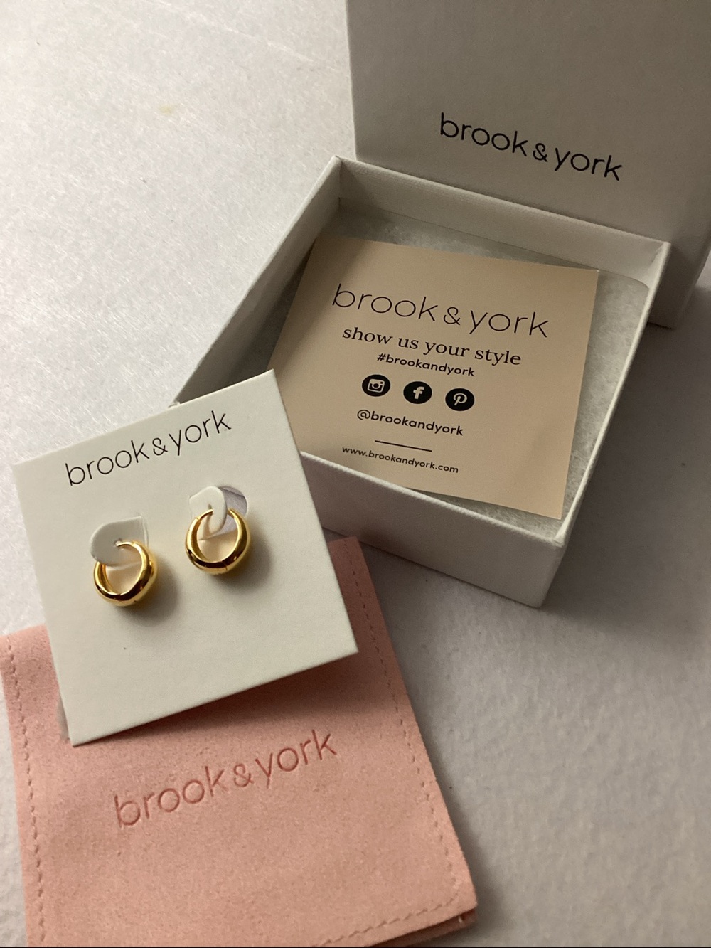 Brook & York Aubrey 14k Gold Vermeil Huggies